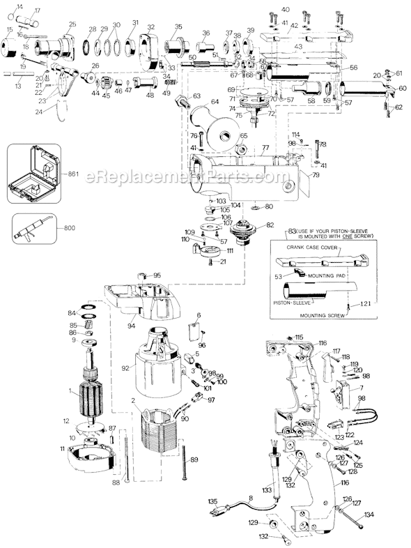 Page A Diagram and Parts List for 5043-09 Type 2 Black and Decker Hammer Drill